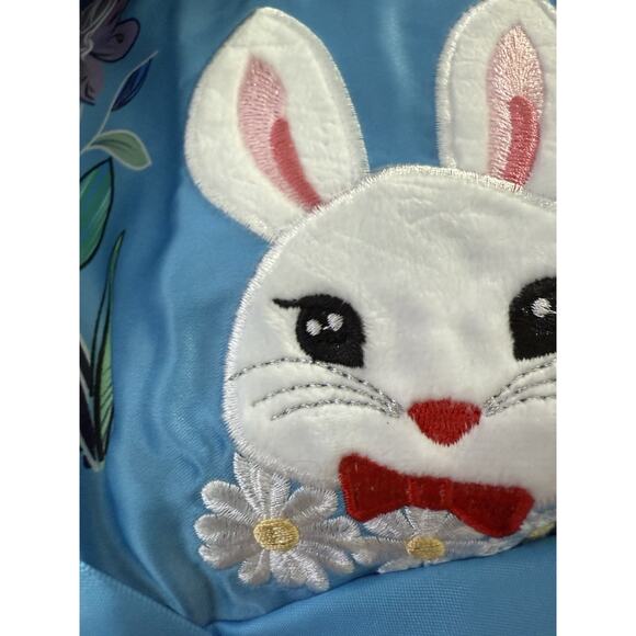 Mini Taylor Girls Dress 3-4Y Blue Bunny Embroidered Tulle Puff Sleeves - Picture 10 of 10